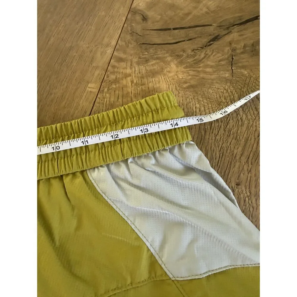 GONGGAR SLATELINE L NWOT water-repell ripstop hiking shorts Yellow Cream